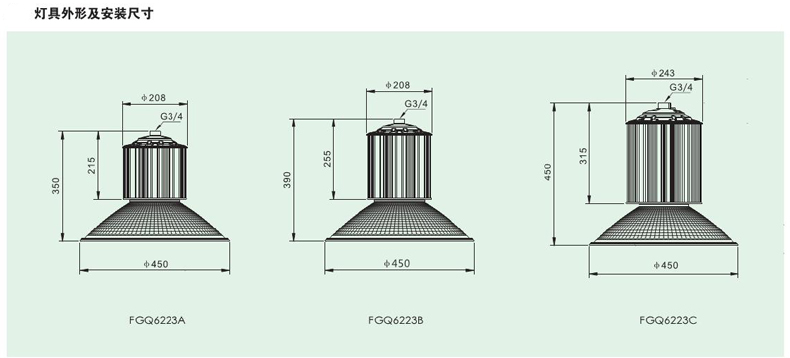 森本 防水防尘防腐工厂灯,120w 白光,fgq6223b-led120