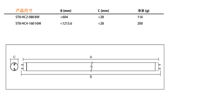 欧司朗 led t8灯管 超值第五代 st8-hc4-160 16w/840
